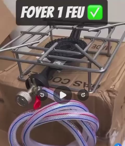 Foyer brûleur 1 feu 🔥 20kg, cuisine, restaurant, la maison, profession commercial, matière en fer métallique robuste, brûleur en fonte , bouton de réglage en acier