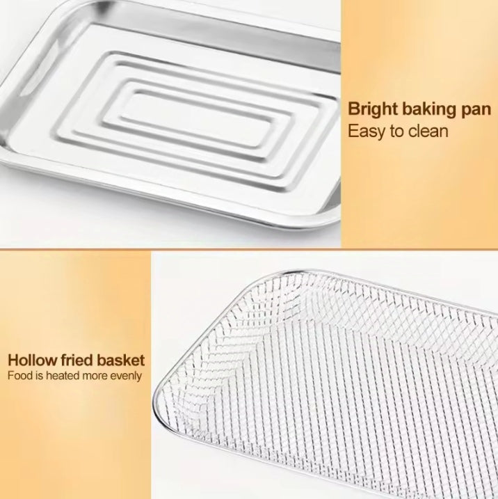 Grande friteuse à air électrique 15 Litres , four domestique intelligent, four à convection multifonction sans huile, 6 modes de cuisson.