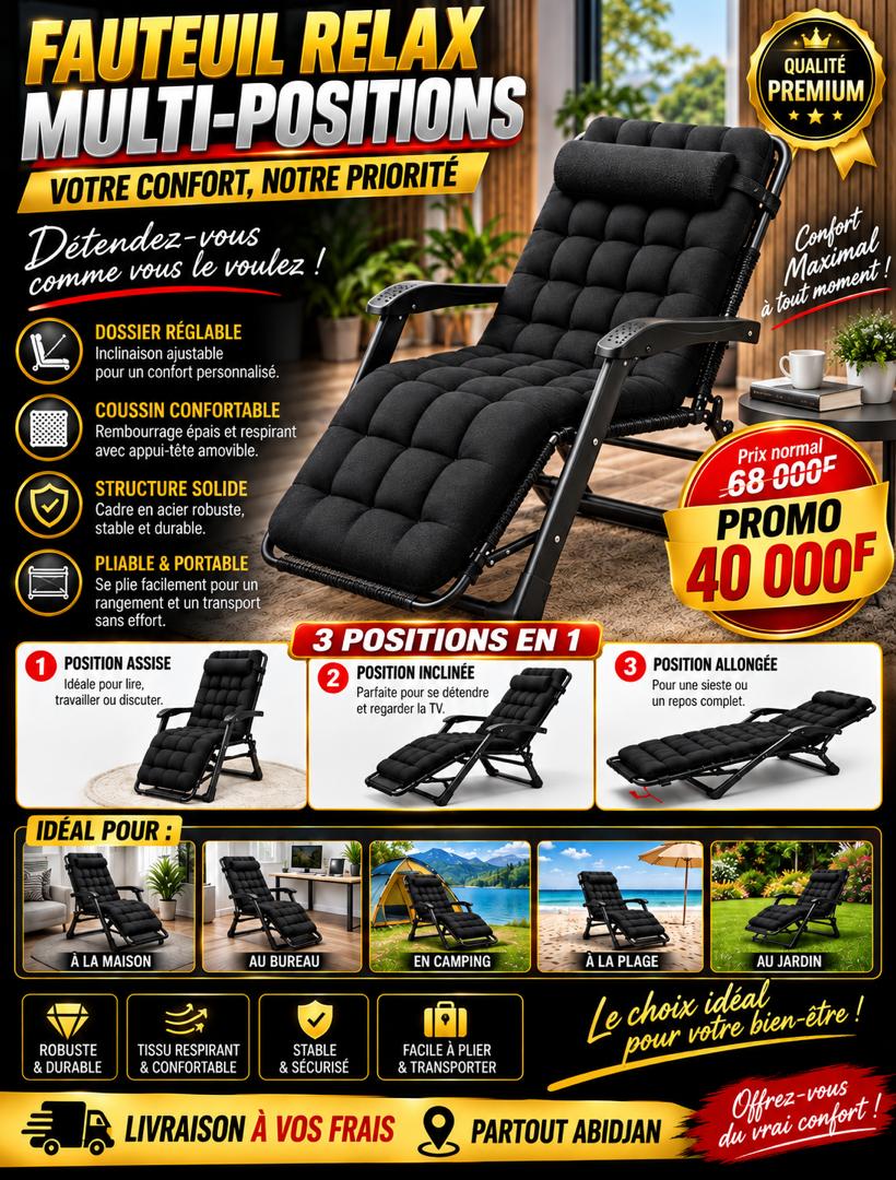 Prix : Promo 40000f au lieu de 65000f
🛏️ Lit Picot en chaise Orthopédique – Confort et Bien-être à Prix Mini !*
Offrez-vous un sommeil réparateur avec notre *lit picot en chaise orthopédique * de haute qualité. Parfait pour le repos, les massages ou mê