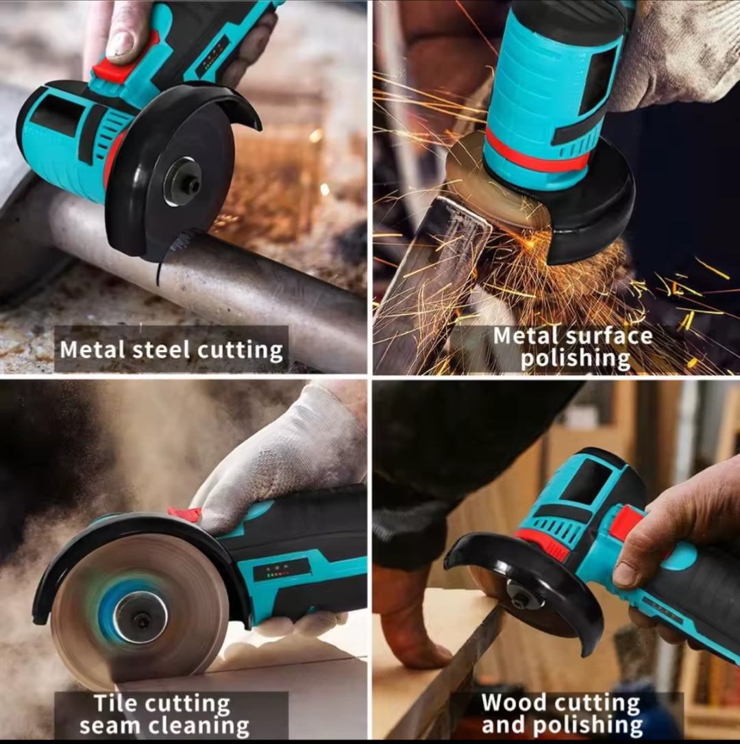 Mini meulle d'angle sans fil double batterie, outils électrique rechargeable, meulage, machine de découpe avec batterie lithium 48 v, poignée confortable.