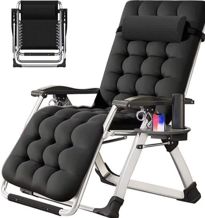 -35% De réduction. 
L’élégance et la qualité au RDV
.Chaise longue d'intérieur à hauteur réglable - Fauteuil à bascule inclinable manuel avec dossier solide, structure en acier au carbone, finition peinte, rembourrage