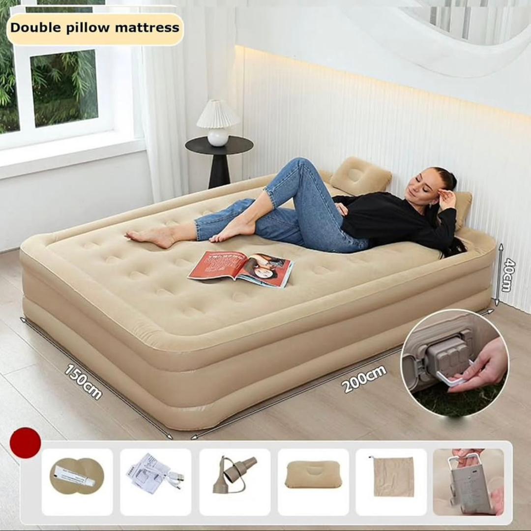 Matelas gonflable orthopédique, pour la maison, camping, famille.