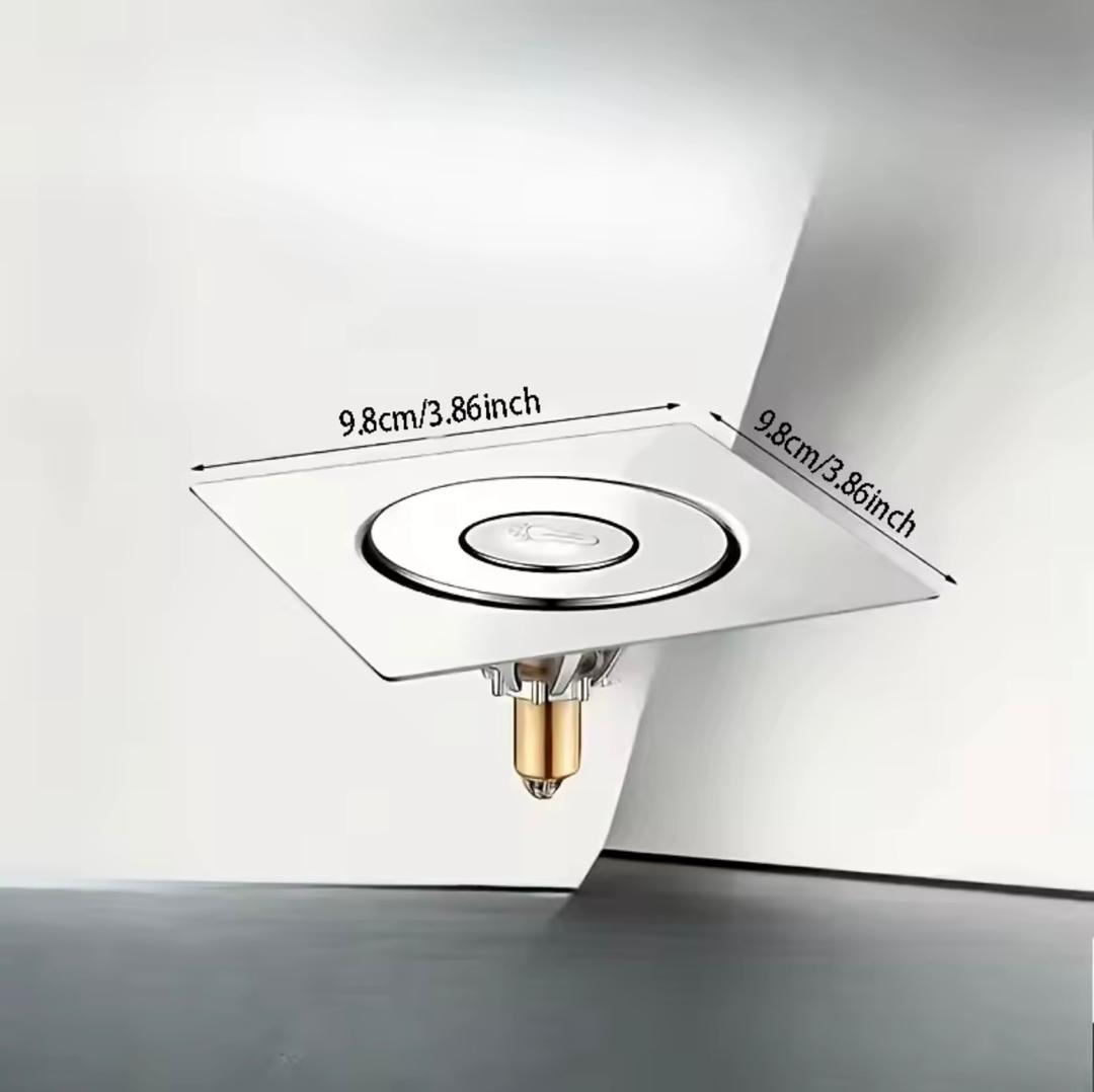 Prix : 2000f au lieu 6000f . Siphon de sol rond à pied escamotable, couvercle HOFloor, salle de douche, bouchon de vidange à pousser vers le bas, drain de douche en acier inoxydable.