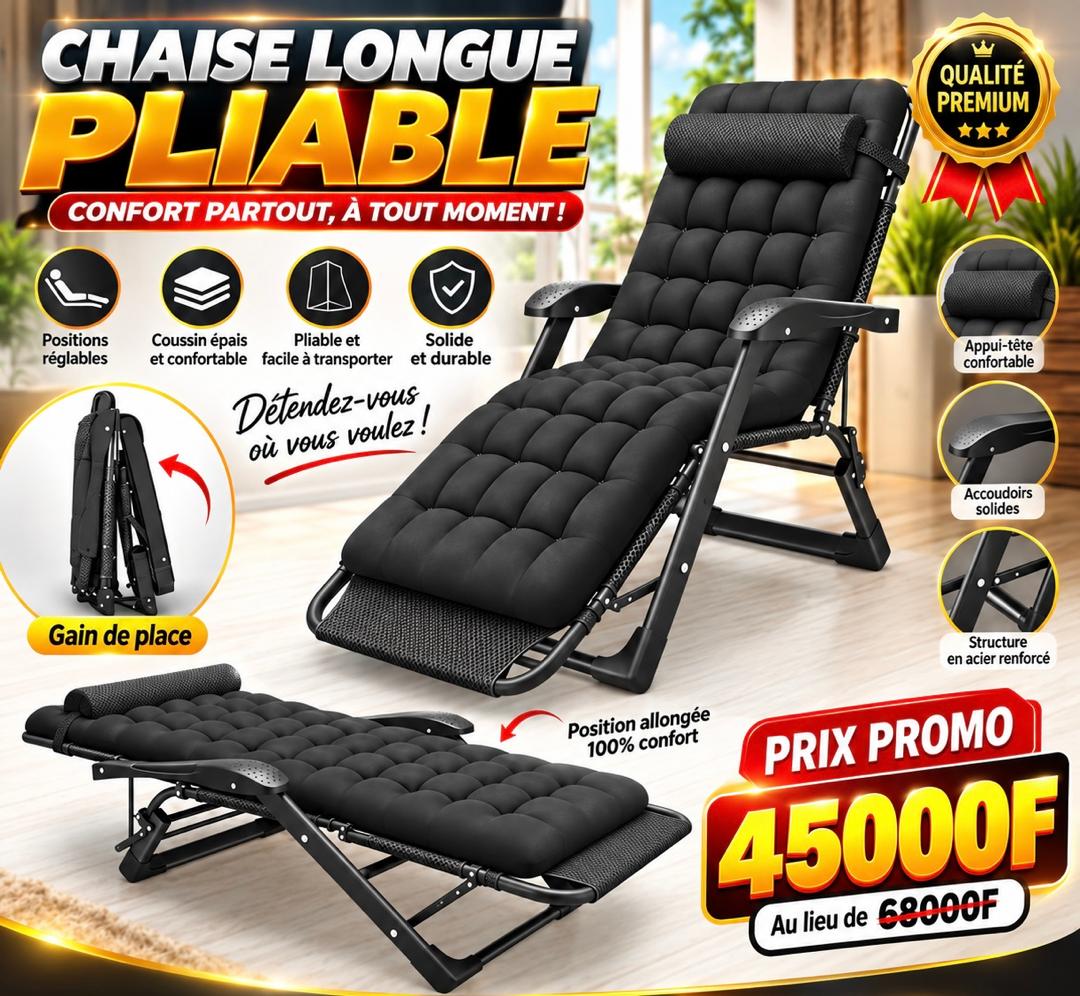 Prix :45000f au lieu 68000f Lit picot pliable 2 en 1🎉
Très bonne qualité
Facile à transporter
Facile à utiliser
Facile à plier
Il peut se transformer en chaise ou en lit cela dépend de sa fonction que vous voulez.