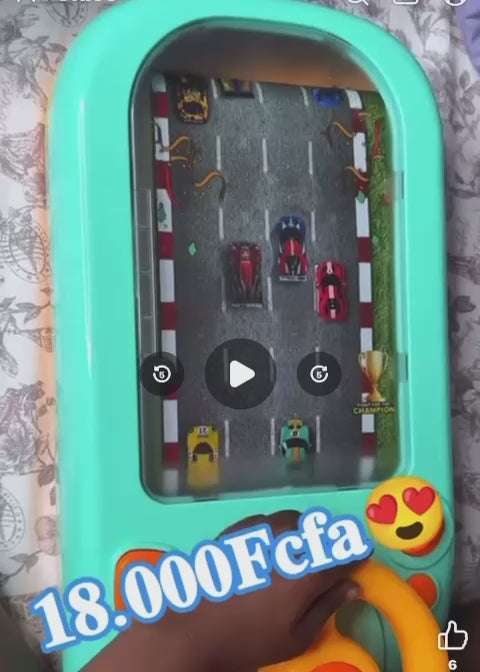 Jouet de voiture course enfants expérience de conduite réaliste, ce jouet simule une vraie conduite grâce à un volant interactif avec sans moteur , klaxon, clignotants et effet lumineux. L'enfant peut piloter sa voiture comme un grand, tout en développant