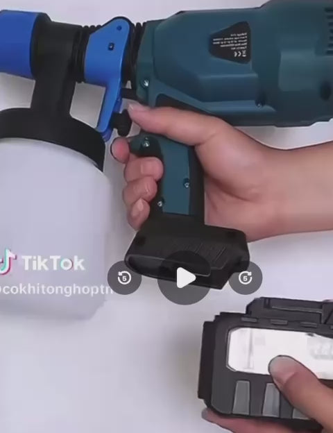 Pistolet à peinture Makita rechargeable pour tous vos travaux de peinture , plus besoin d'électricité pour peintre avec 2 batterie de 199v