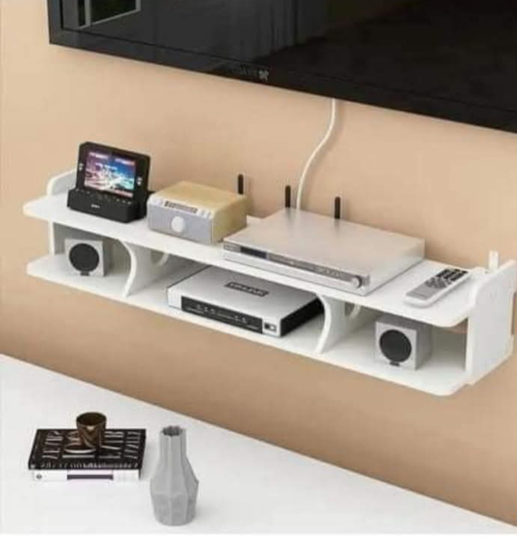Étagère murale pour décodeur TV, boîte de rangement pour routeur, salon et chambre à coucher, Wi-Fi, fabrique en panneau, haute densité, qui est étanche.