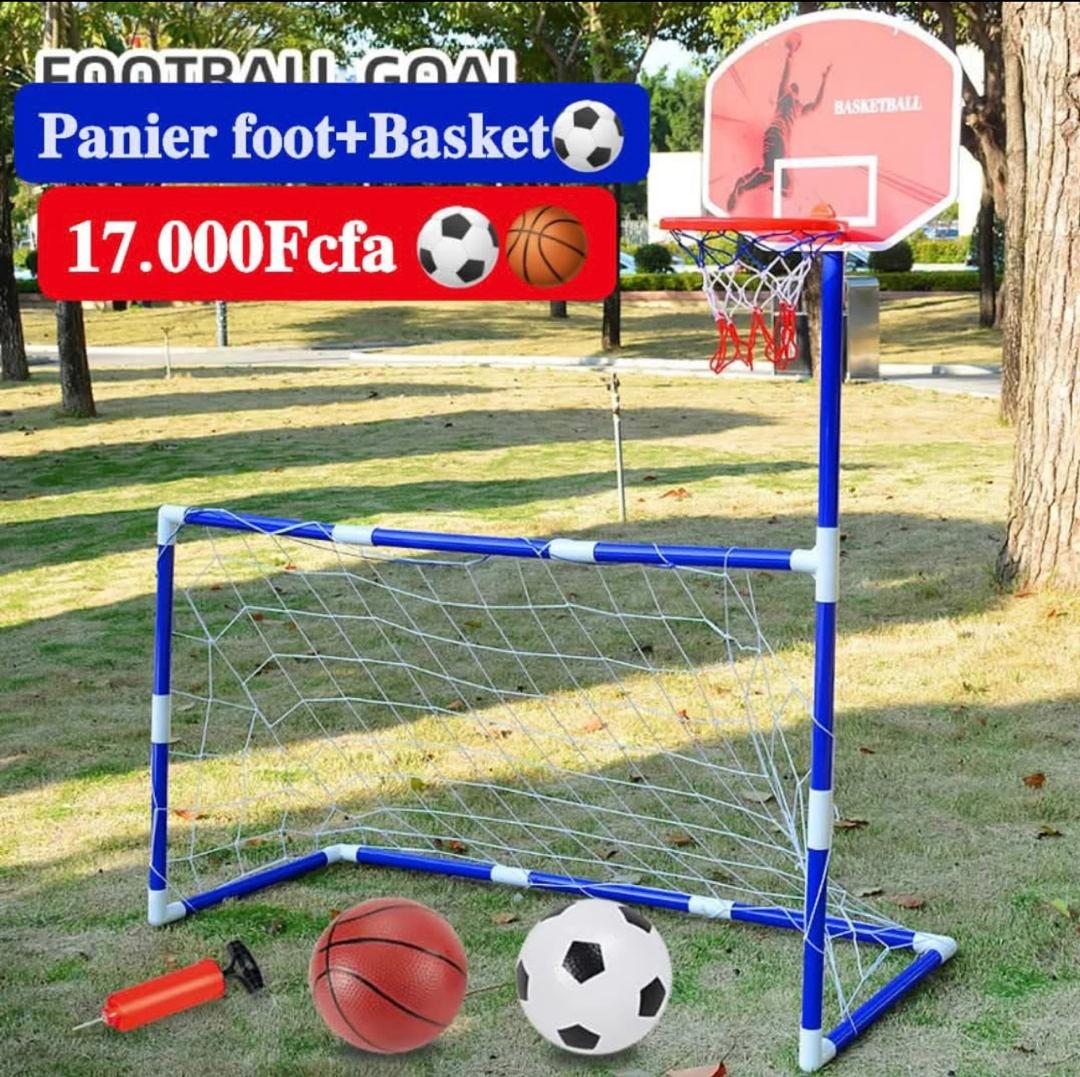 Ensemble sportif 2en1 basket et football. Ensemble sportif pour enfants 2en1 de woopie offre le basket et le football en un seul. Ideal pour soutenir la motricité global et l'esprit sportif de votre enfant.  De 1 à 6 ans.