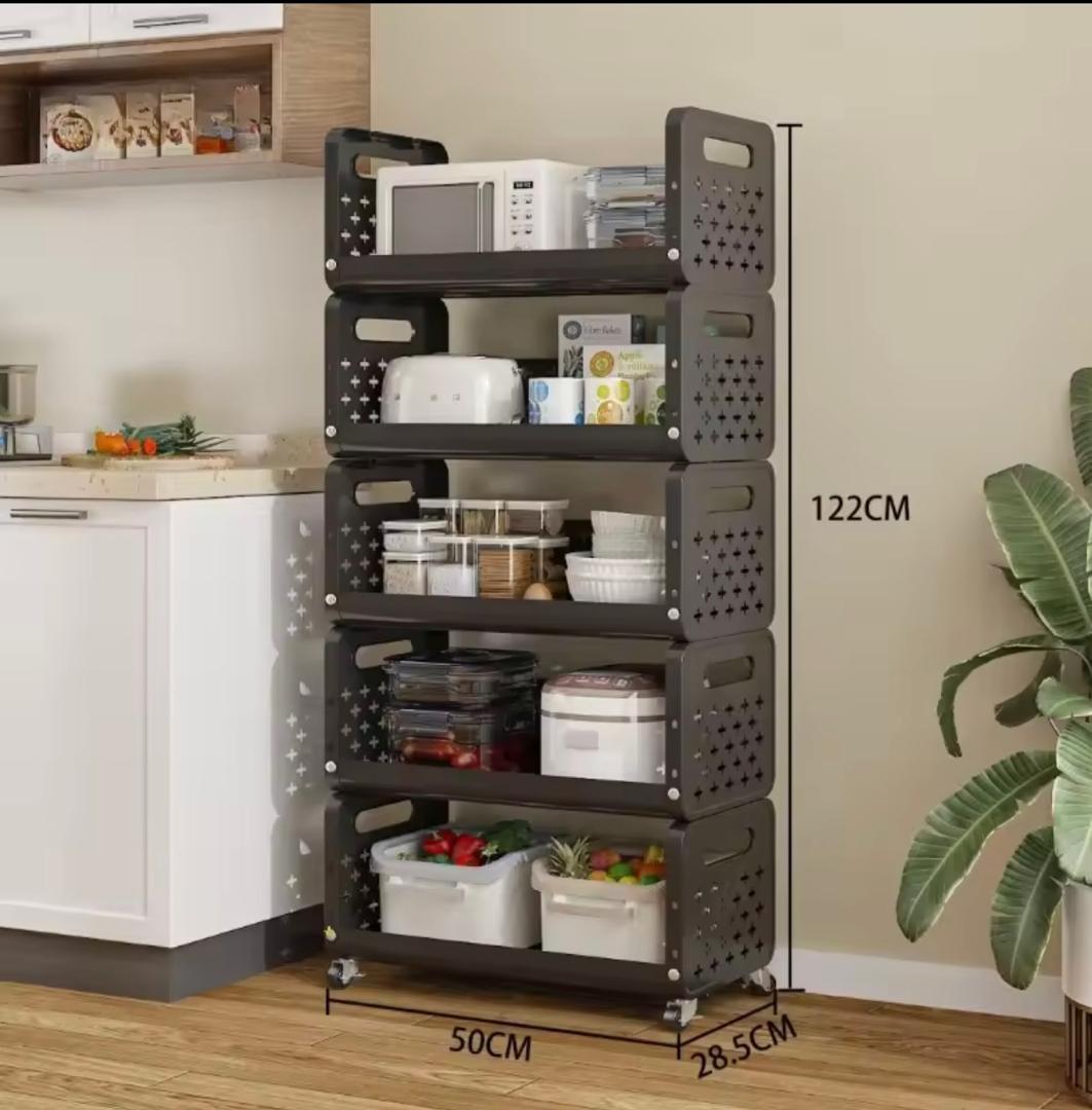 Promo 17000f au lieu de 38000f    panier de cuisine support de rangement ménage, ajouter des fruits et légumes multi fonctionnel petit chariots, multi étages, plancher debout mobile, démontable et métal.