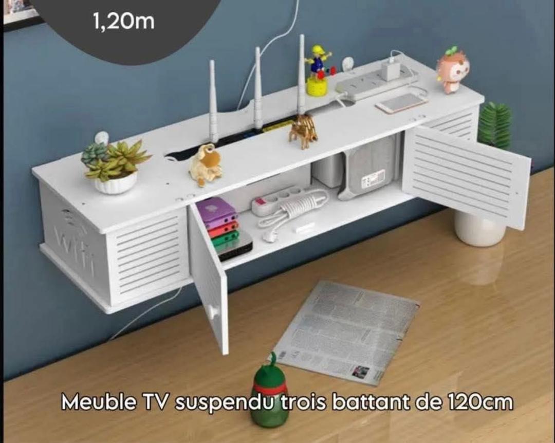 ✅Étagère murale  pour décodeur TV, boîte de rangement pour routeur, salon et chambre à coucher, WiFi, étagère T1

Vraiment beau et stylé. 
Installation très facile