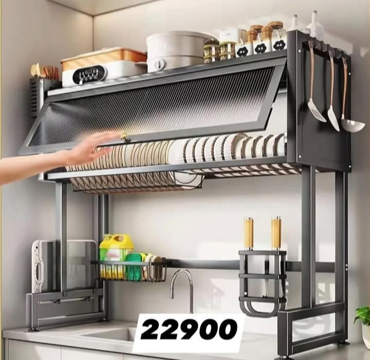 🔥Égouttoir à vaisselle au-dessus de levier  - Grand étagère métallique à vaisselle au-dessus du comptoir de cuisine.

Dimension: 100cm /40 ’’