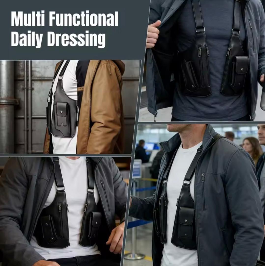 Prix : 12000f au lieu de 38000f .     SAC HOLSTER ANTI VOL - LE STYLE QUI FAIT LA Différence.     Soyons plus tendance tout en gardant vos personnels en sécurité grâce à notre sac holster anti vol.