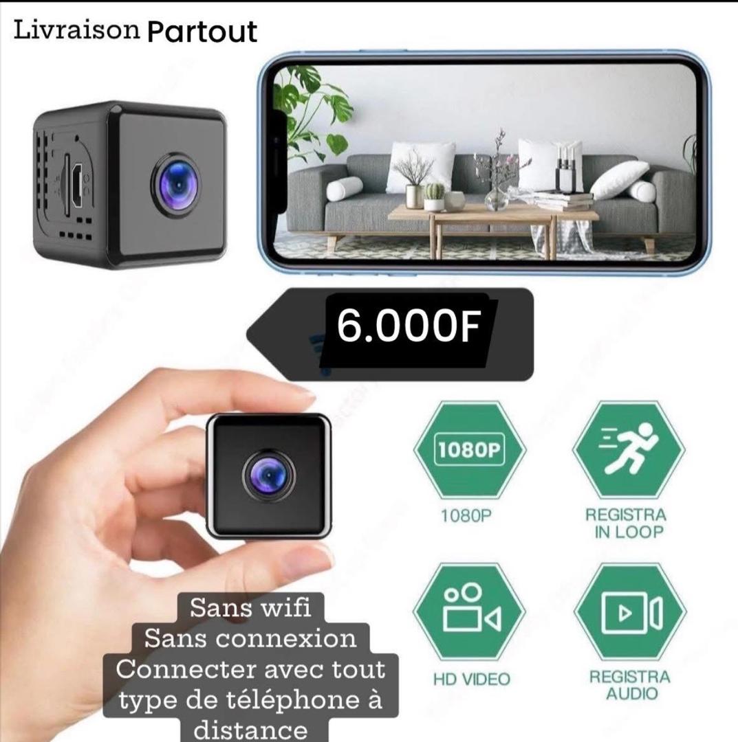 🎥 Mini Caméra sans wifi sans connexion nouvelle technologie HD pour surveillance à distance permanente 24h/24 pas besoin de connexion internet. 

Vous allez surveiller en temps réel vos enfants, maquis , chambre , hôtel partout où vous pouvez télécharge.
