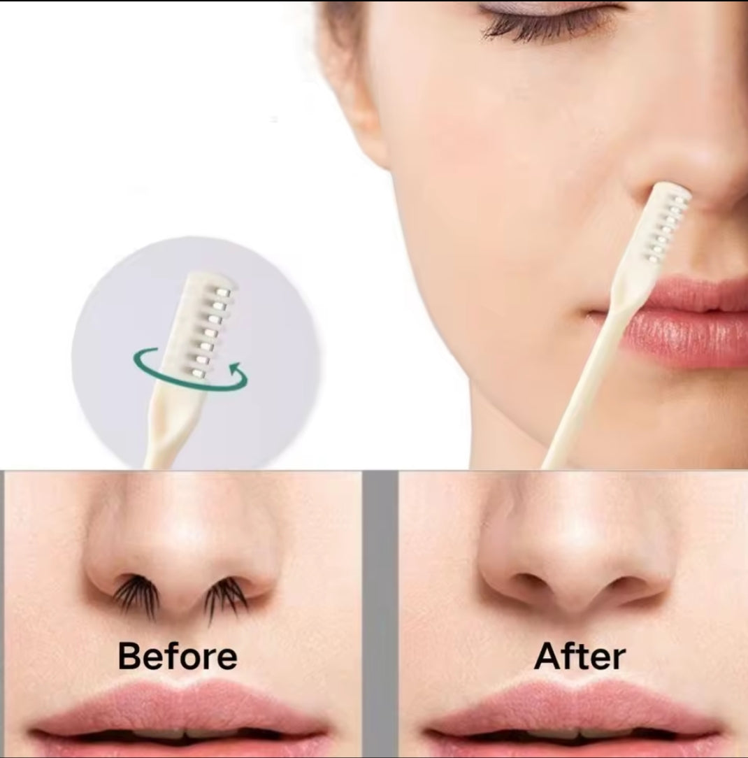 Prix : 2500f au lieu de 8000f .        8tiges, tondeuse à poils du nez à lame double face , tondeuse manuelle pour poils du nez, outil d'epilation unisexe sûr qui n'endommage pas la peau.