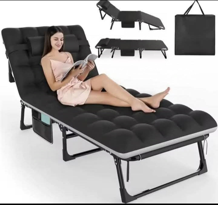 Lit pickot pliable avec mousse , cadre en métal, lit orthopédique, multifonctionnel réglable, solides, transporter facilement, lit rembourer.