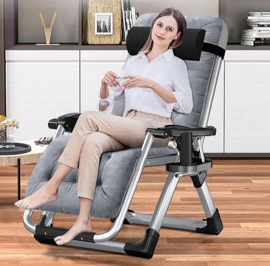 -35% De réduction. 

L’élégance et la qualité au RDV

.Chaise longue d'intérieur à hauteur réglable - Fauteuil à bascule inclinable manuel avec dossier solide, structure en acier au carbone, finition peinte, rembourrage