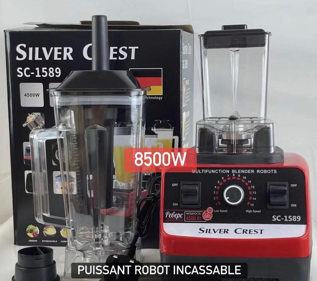 Spécial promo carême marque Sylver crest - Blender 2 en 1 à double tasse, unités unique, Blender polyvalent, prise US - 8500w , diverses réglages de vitesse, lames en acier inoxydable.