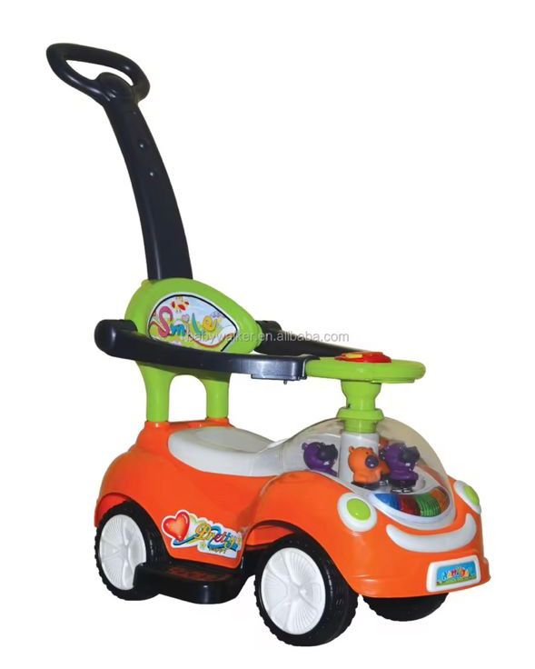 Trotteur poussette pour enfants, jouets pour garçons et filles, musique à 4 roues et klaxon, de 0 à 3 ans, cadeaux pour la fête de fin d'année et anniversaire, pose pieds disponible, 3en1 .