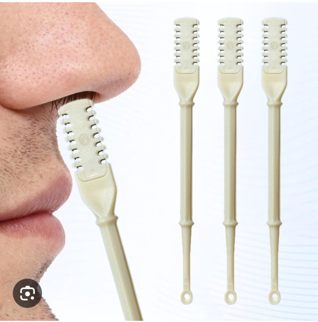 Prix : 2500f au lieu de 8000f .        8tiges, tondeuse à poils du nez à lame double face , tondeuse manuelle pour poils du nez, outil d'epilation unisexe sûr qui n'endommage pas la peau.