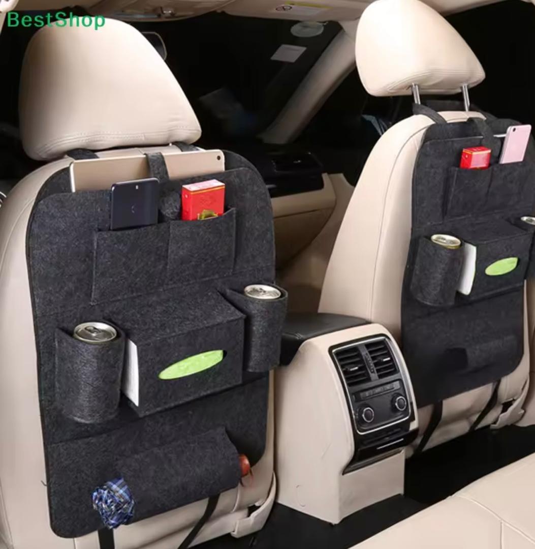 Prix :1 à 8000f au lieu de 18000f         Nouveau sac de rangement pour siege de voiture, sacs suspendu pour dossier de siège, produit multifonctionnel pour le rangement dans les véhicules.