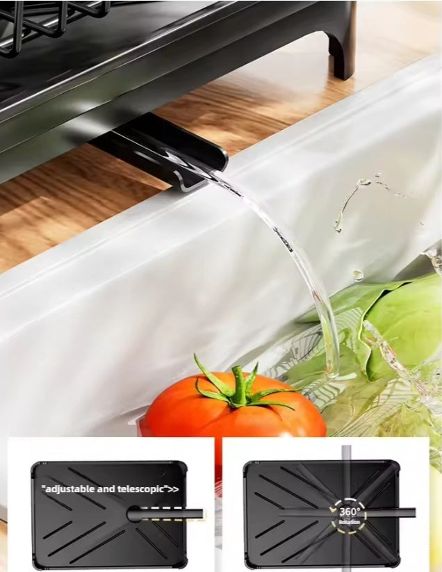 Égouttoir à vaisselle au-dessus de levier  - Grand étagère métallique à vaisselle au-dessus du comptoir de cuisine.