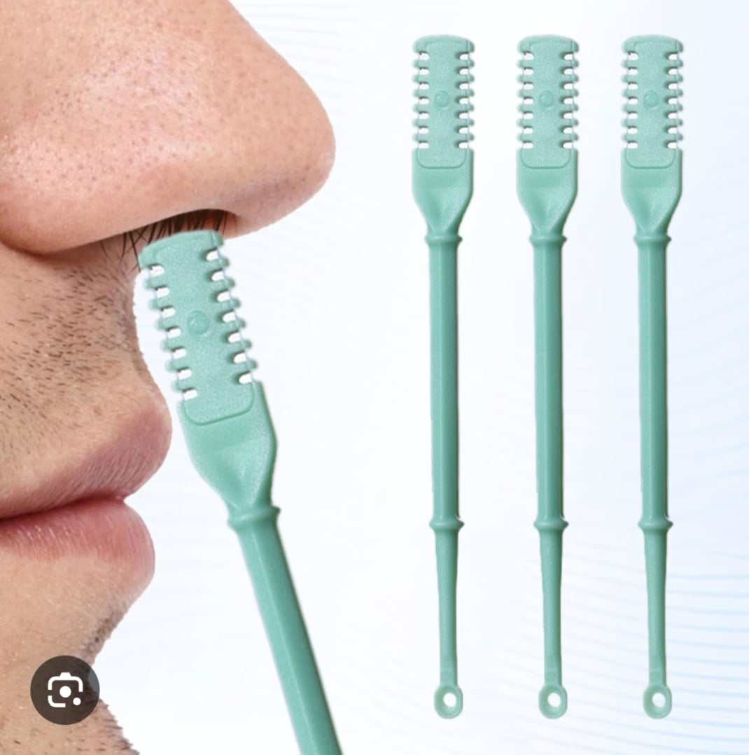Prix : 2500f au lieu de 8000f .        8tiges, tondeuse à poils du nez à lame double face , tondeuse manuelle pour poils du nez, outil d'epilation unisexe sûr qui n'endommage pas la peau.